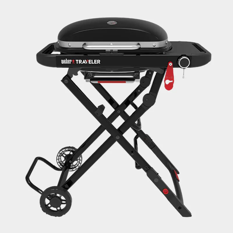 Weber Traveler Compact Portable Gas Barbecue, Black
