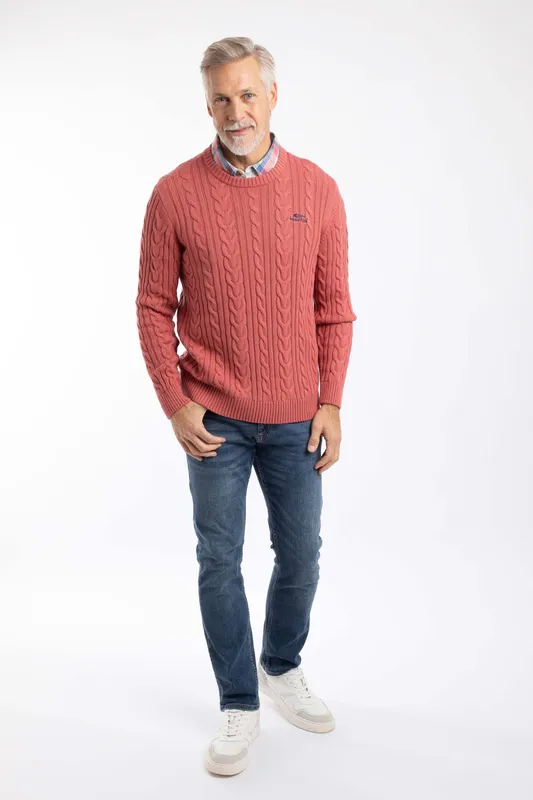 Weird Fish Griffen Mens Cable Knit Jumper