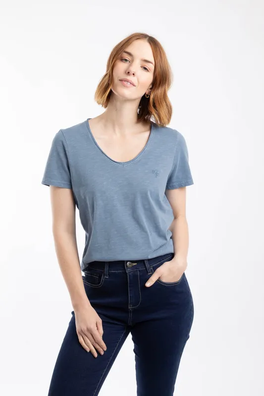 Weird Fish Hailey Womens V-Neck T-Shirt - - Size: 20