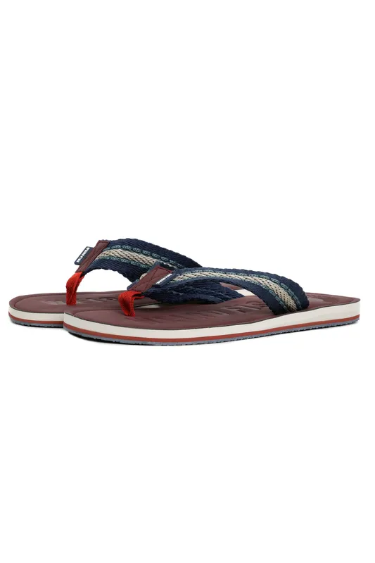 Weird Fish Malham Mens Leather Look Flip Flop