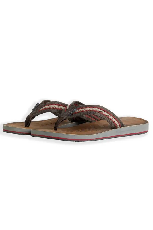 Weird Fish Malham Mens Leather Look Flip Flop