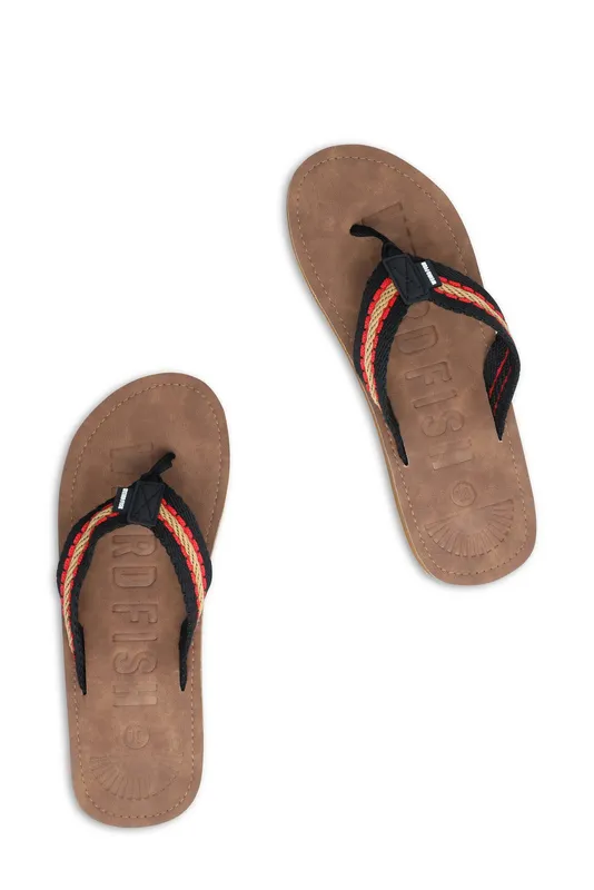 Weird Fish Malham Mens Leather Look Flip Flop