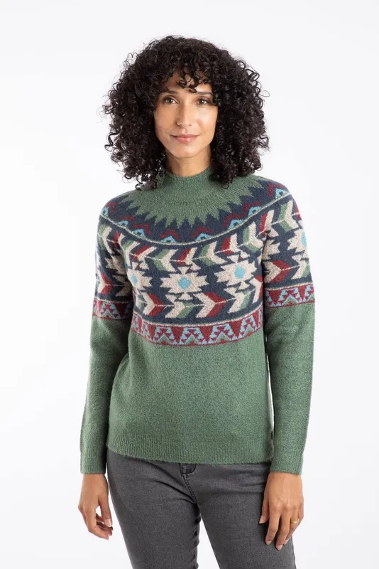 Weird Fish Arelia Womens Ikat Knitted Jumper - - Size: 18