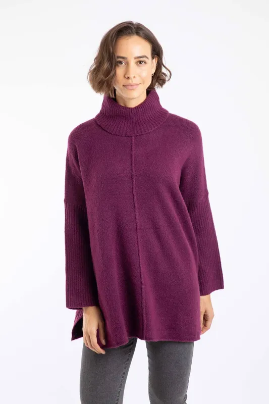 Weird Fish Carolyn Womens Roll Neck Tunic Jumper - - Size: 12
