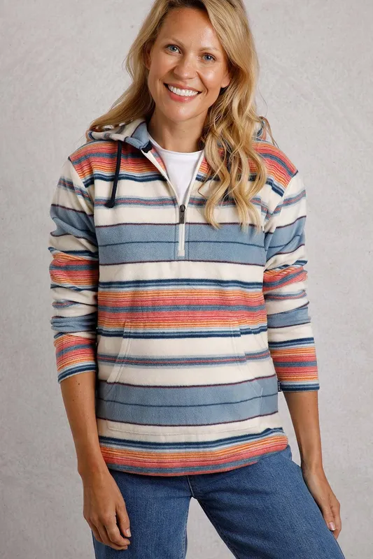 Weird Fish Women's Lana Stripe Fleece, Multi