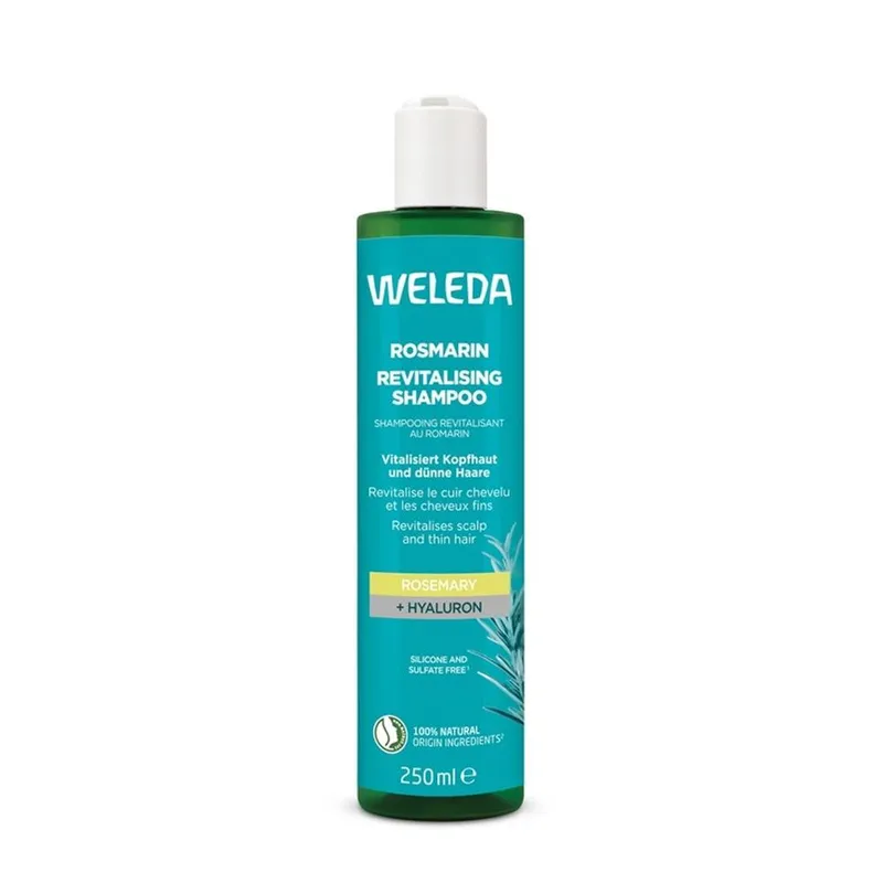 Weleda Rosemary Revitalising Shampoo, with Hyaluronic Acid, Silicone &
