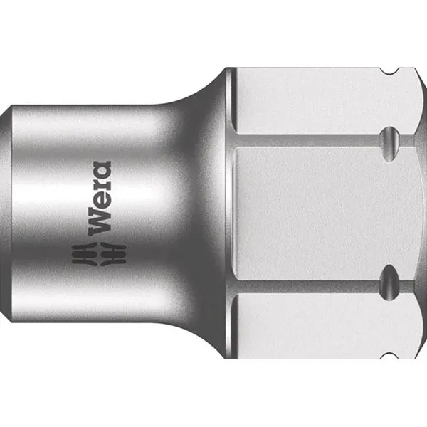 Wera 05003733001 Hex Bit 1/2" 13mm Matt Chrome High Grip Colour ID