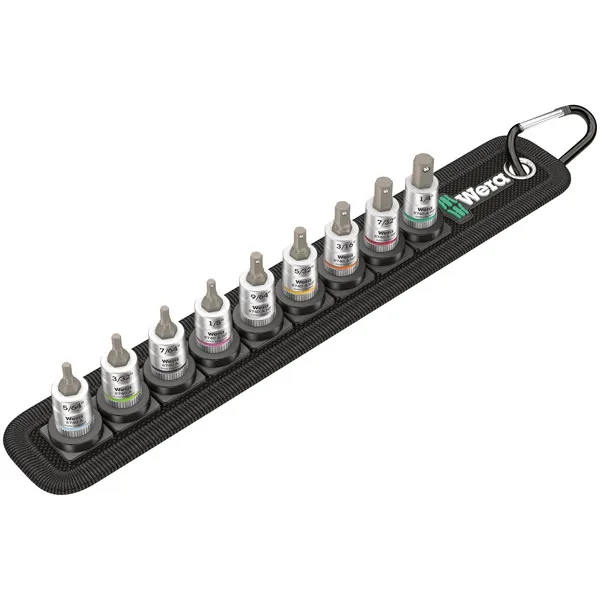 Wera 9 Piece 3/8 Drive Zyklop Socket Set 3/8"