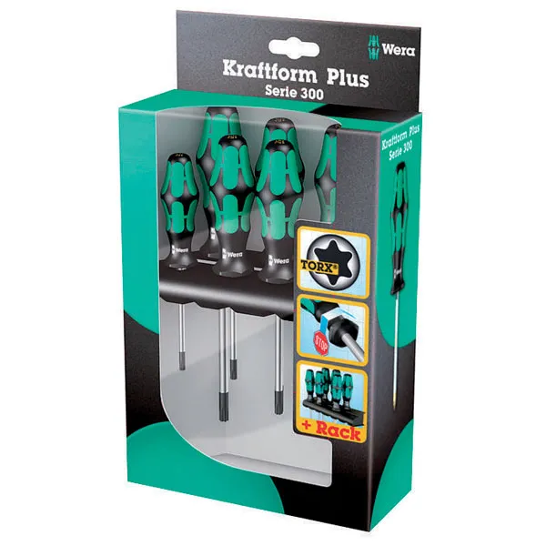 Wera 6 Piece Kraftform Plus 367/6 Torx Screwdriver Set