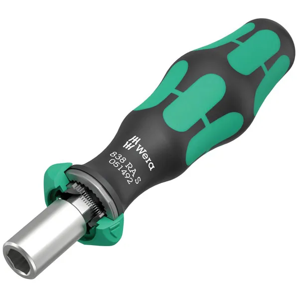 Wera 05051492001 838 RA S Bit-holding Handle - Ratchet Func 1/4" 1...