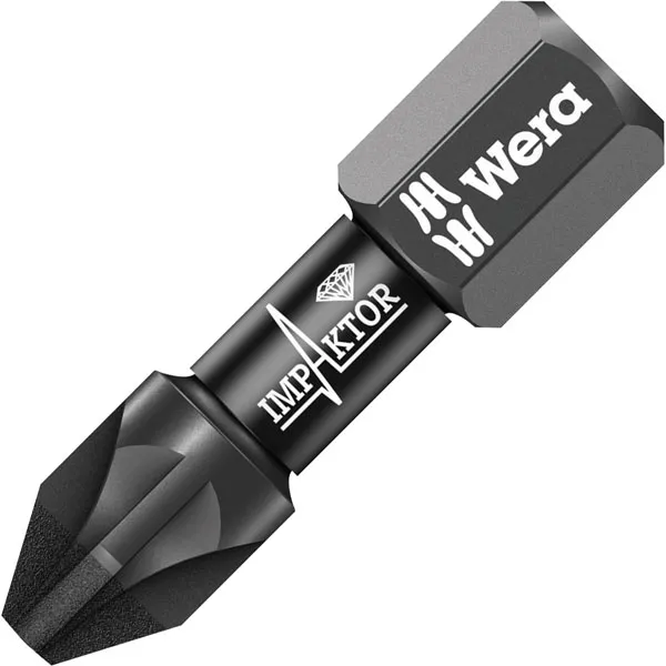 Wera 855/1 PZ Impaktor Pozi Screwdriver Bits PZ2 25mm Pack of 10