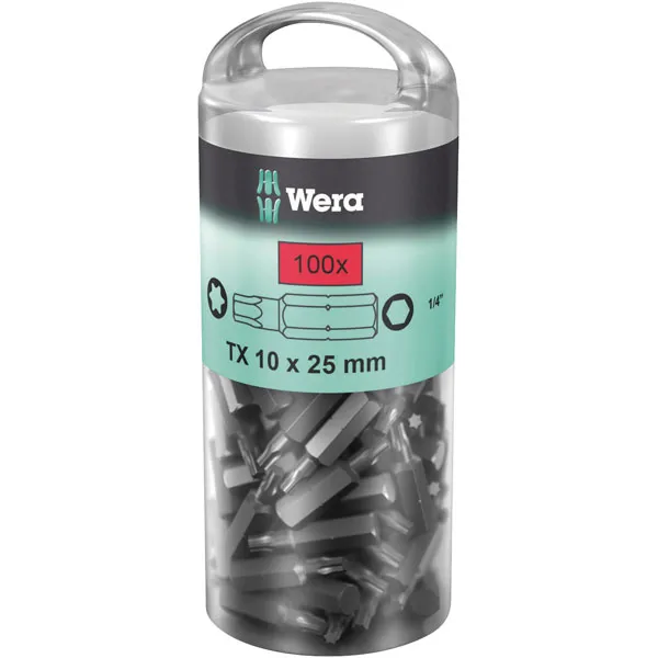 Wera 05072447001 867/1Z Extra Tough Screwdriver Bits TX15/25, Pack...