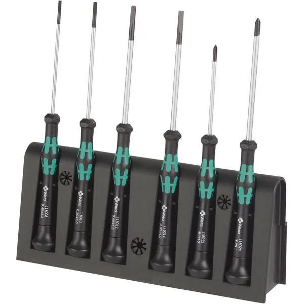 Wera 6 Piece 2035/6 B Kraftform Micro Screwdriver Set