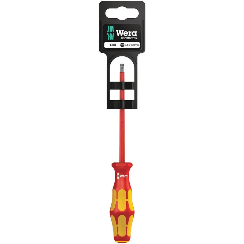 Wera 05100002001 Kraftform Plus 160i Vde Ins S/Driver Slotted Tip ...