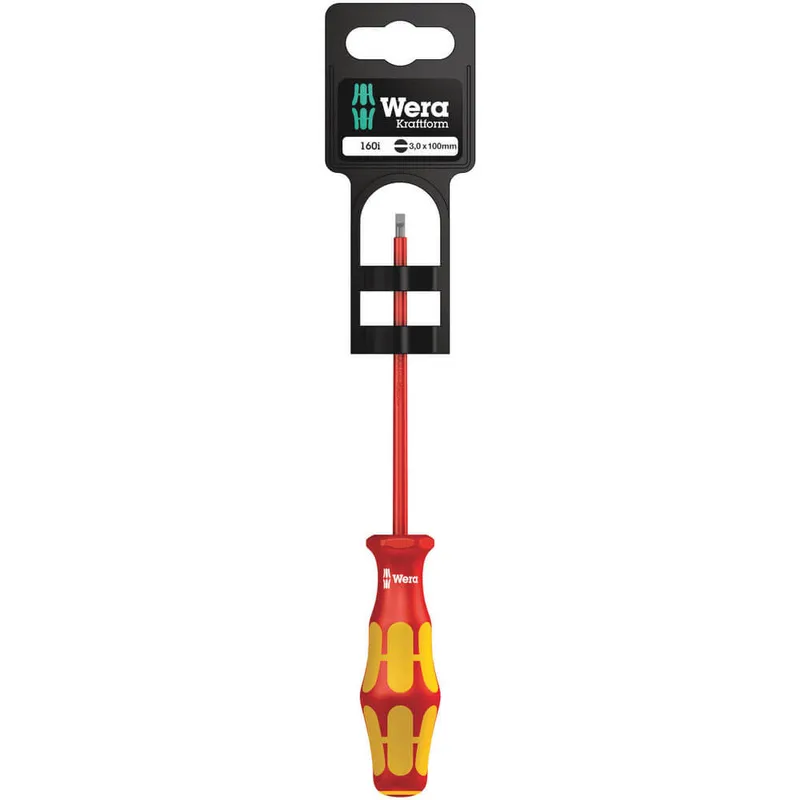 Wera 05100001001 160 i SB Vde Insulated Screwdriver Slotted Screws...