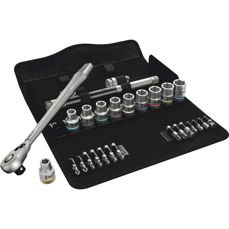 Wera 05004078001 8100 SC 8 Zyklop Metal Ratchet Set With Switch Le...