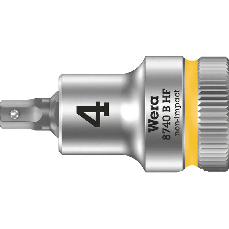 Wera 8740 B HF Zyklop 3/8" Drive Hexagon Socket Bit Metric 3/8" 4mm