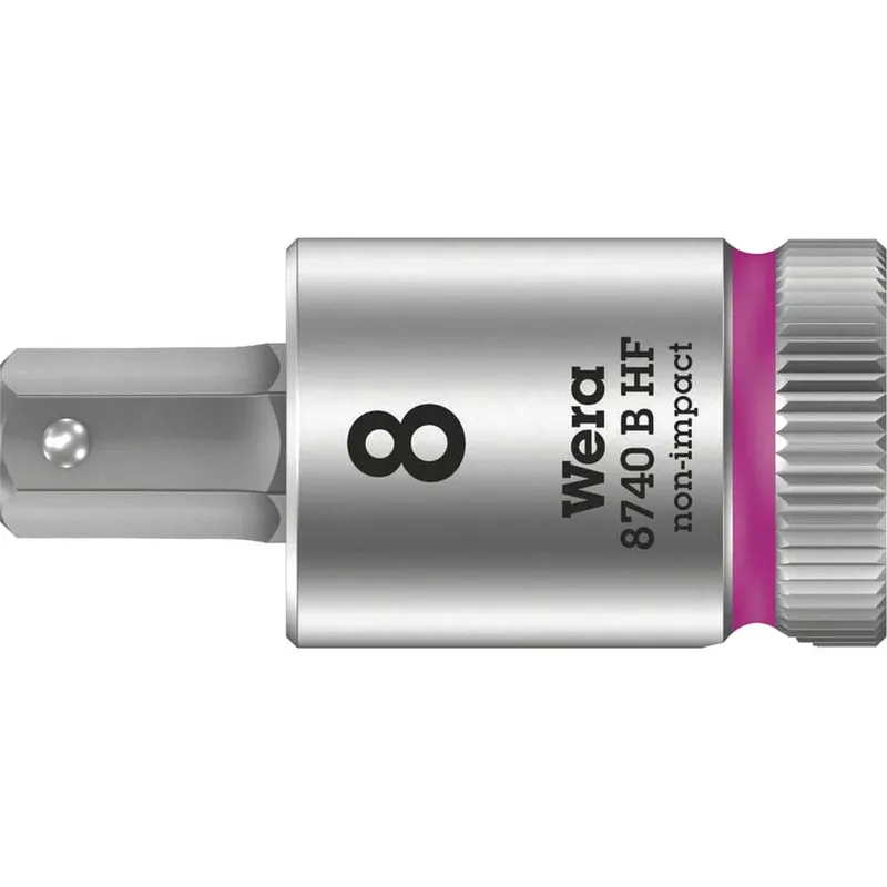 Wera 8740 B HF Zyklop 3/8" Drive Hexagon Socket Bit Metric 3/8" 8mm