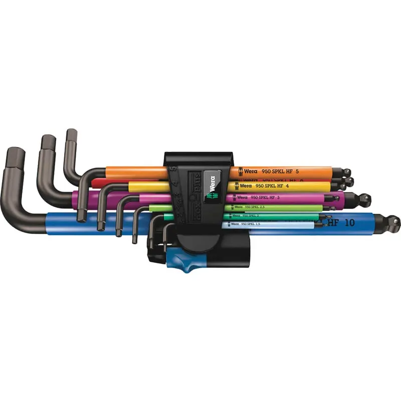 Wera 05022210001 950 Spkl/9 SM HF Multicolour L-Key Set Metric Hol...