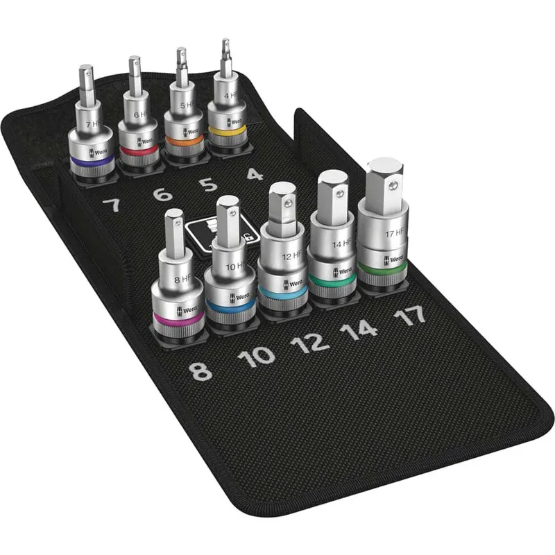 Wera Zyklop 8740 C HF 10 Piece 1/2" Drive Hex Bit Socket Set 1/2"