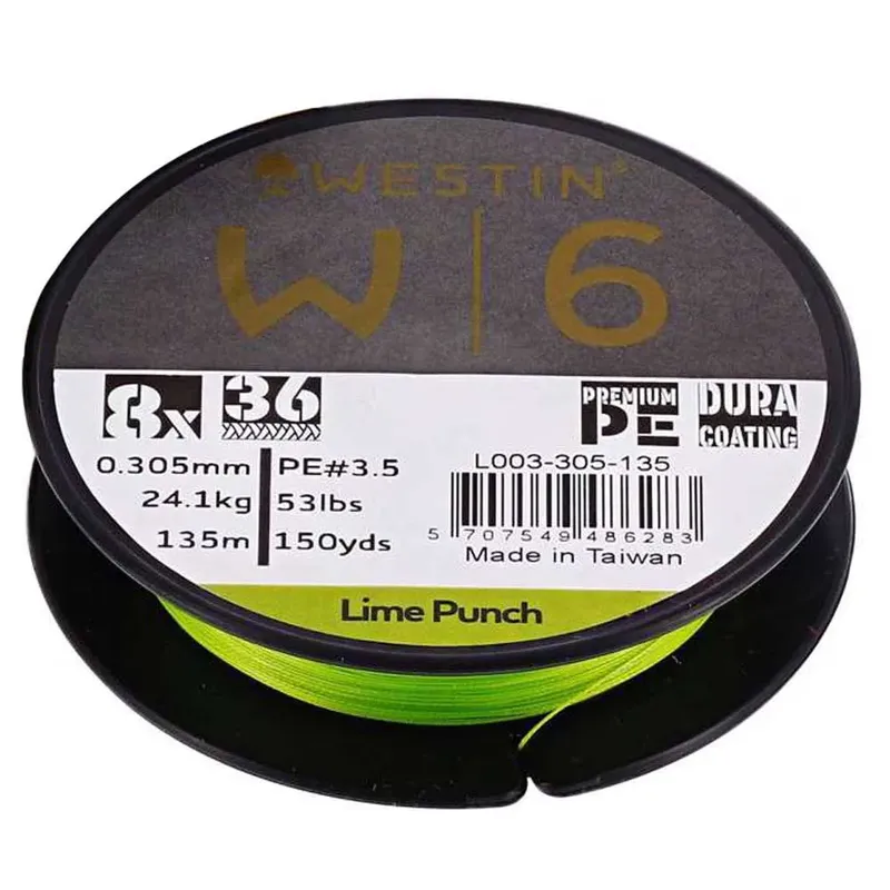 Westin W6 8 135 M Braided Line Lime Punch 0.205 mm unisex