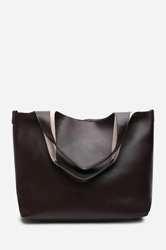 Where's That From Women's 'Citron' Shoulder Tote Bag in Dark Brown Dark Brown female