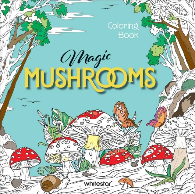 White Star Magic Mushrooms Colouring Book