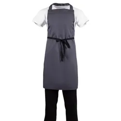 Whites Chefs Clothing Whites Polycotton Bib Apron Charcoal