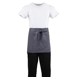 Whites Chefs Clothing Whites Short Bistro Apron Charcoal