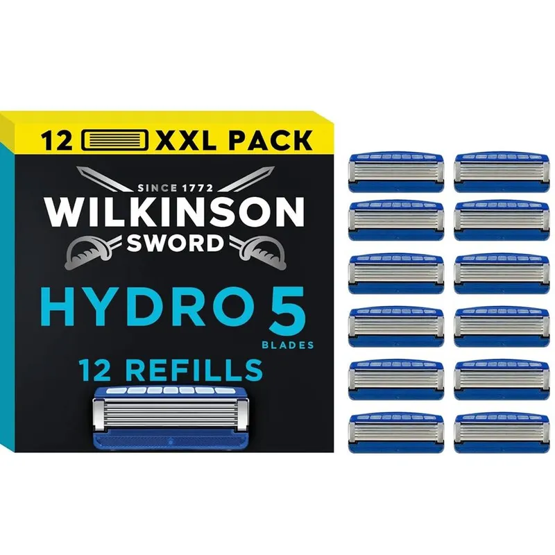 Wilkinson Sword Men's Hydro 5 Men's Razor Blades (12 Pack) in Blue Blue