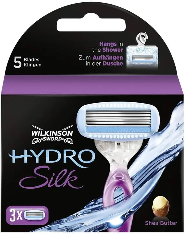 Wilkinson Sword Hydro Silk Women's Razor Blades X3 in Black Black