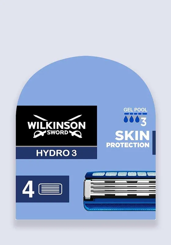 Wilkinson Sword Hydro 3 Blades - 4 Pack in Black - Black
