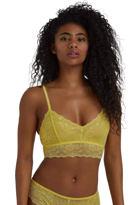Wolf & Whistle Women's Ariana Yellow 'Everyday Bralette' Size: 8 Yellow 8