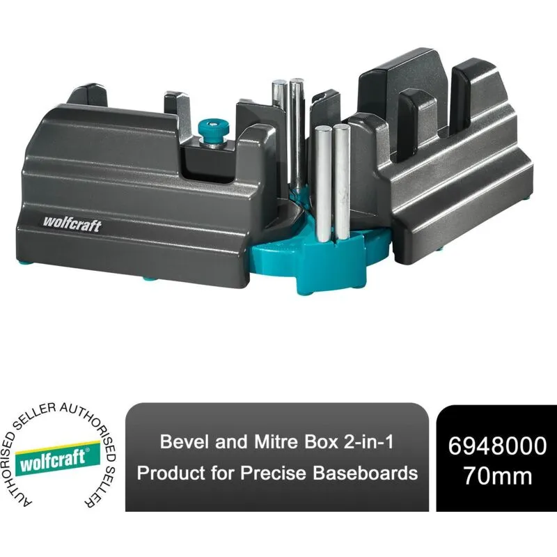 Wolfcraft 6948000 Clamping Mitre Box: 2-in-1 Bevel & Mitre Box 85°...