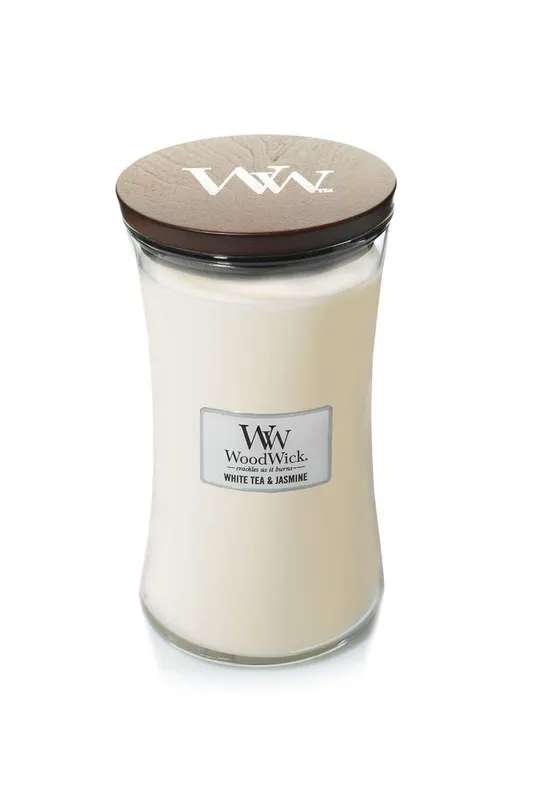 Debenhams White Tea & Jasmine Large Candle - White - Size: One Size
