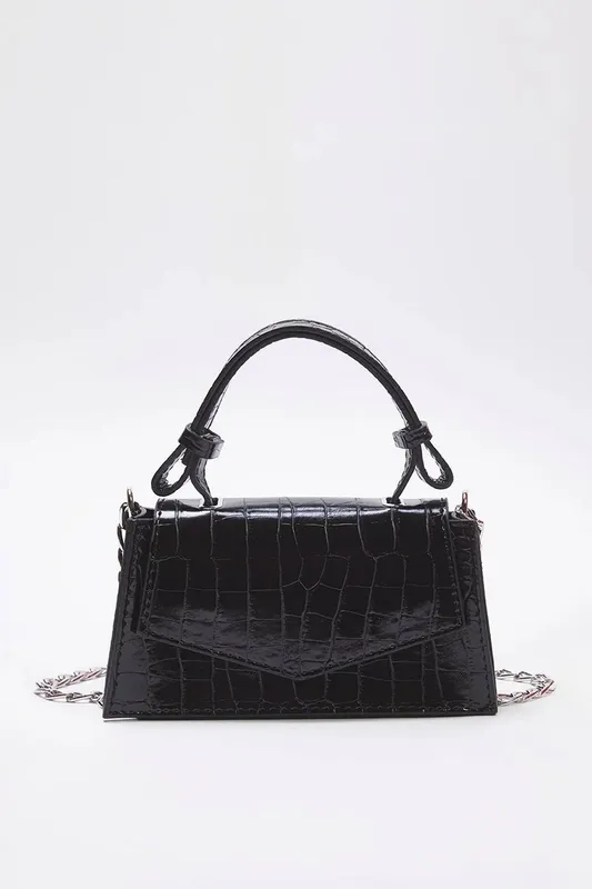 Wovcor Women's Textured Crossbody Mini City Bag in Black Black One Size female