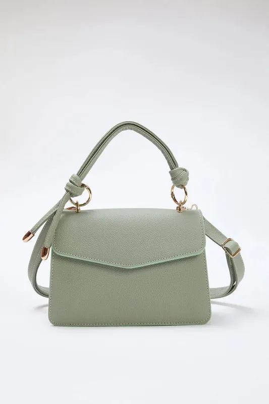 Wovcor Women's Textured Mini City Crossbody Shoulder Bag w/ Top Handle in Mint Mint female