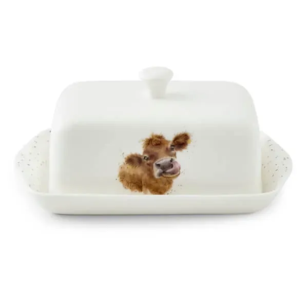 Wrendale Designs 'Mooo' Cow Covered Butter Dish