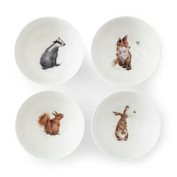 Wrendale Designs Set of 4 Woodland Animals Deep Bowls