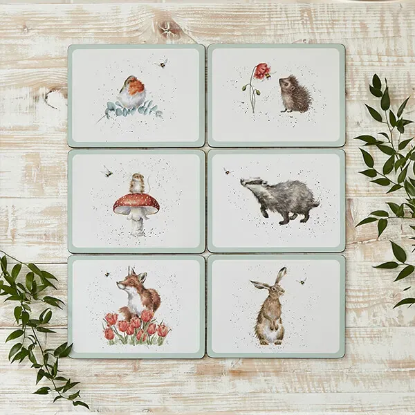 Wrendale Designs Set of 6 'The Bee' Woodland Animal Placemats