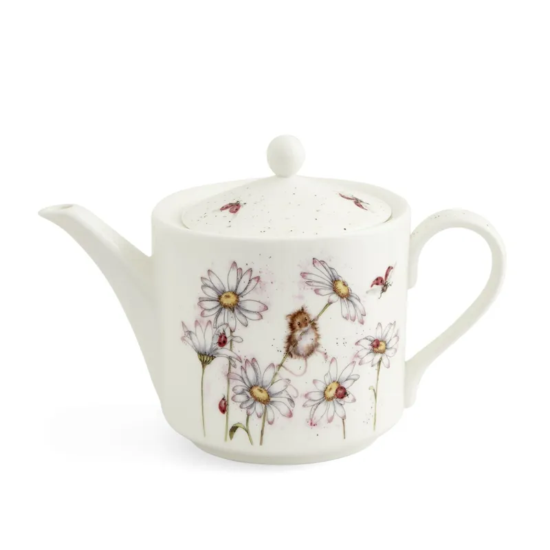 Wrendale Designs by Hannah Dale 2 Pint Teapot - Oops A Daisy
