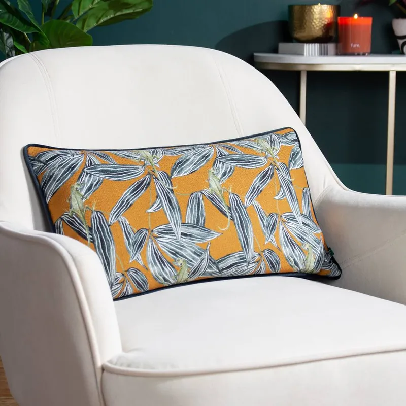 Wylder Tropics Ebon Wilds Nkiru Piped Filled Cushion - Yellow - One Size