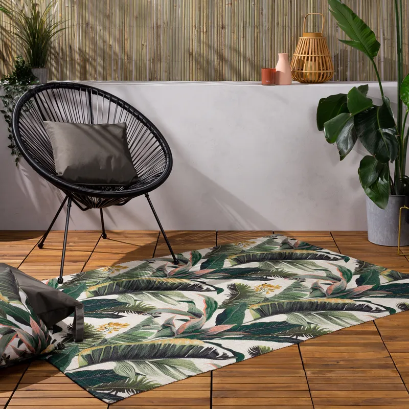 Wylder Tropics Hawaii Printed Outdoor Rug, 120 X 170 Cm - Green - One Size