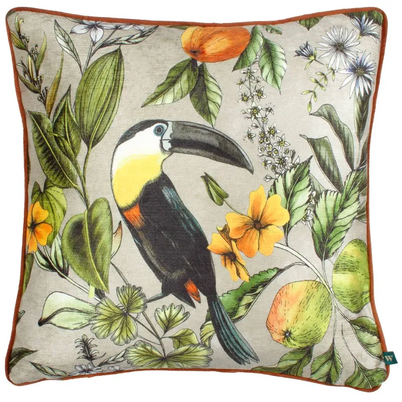 Wylder Tropics Leilani Toco Tropical Polyester Filled Cushion Size: 43cm x 43cm - Multicolor - Size: 43cm x 43cm