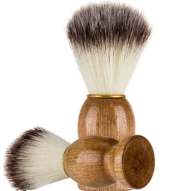 Xample Men Shaving Bear Brush Best Badger Hair Shave Wood Handle Razor Barber Tool Gift in Brown - Brown