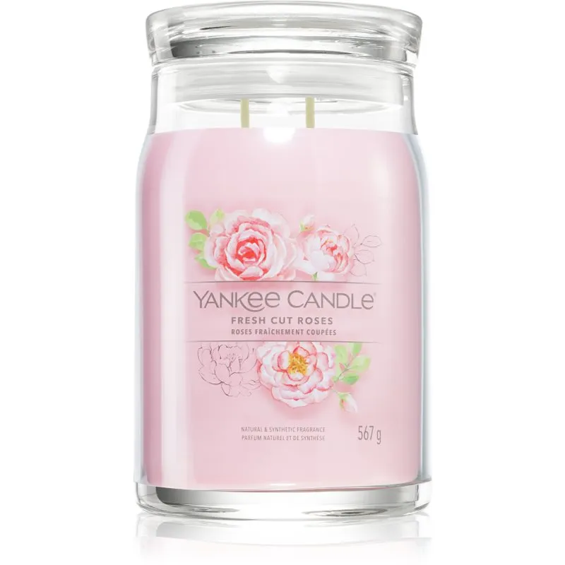 Yankee Candle Fresh Cut Roses scented candle Signature 567 g