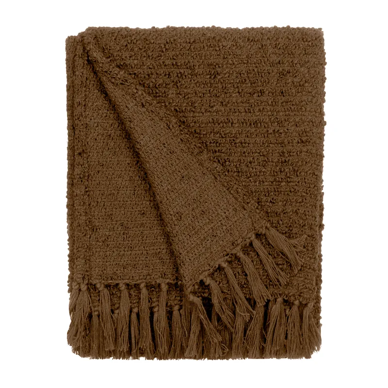 Yard Candar Textured Throw - Brown - One Size