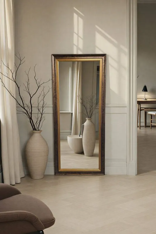 Yearn Mirrors Classic Tall Bronze Gold Bevelled Wall Mirror Bronze