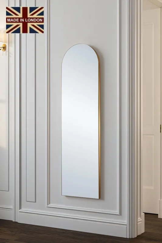 Yearn Mirrors Minimal Arch Gold Tall Full Length Mirror Gold