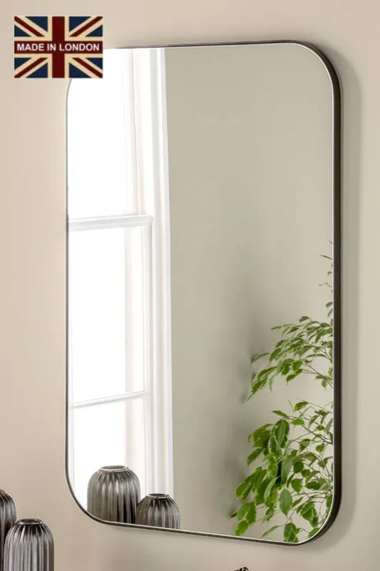Yearn Mirrors Minimal Curved Mirror Black 90x60cm - Black